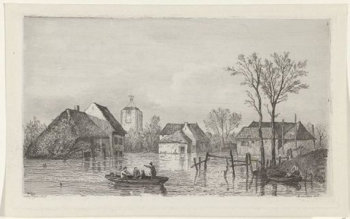 Flooding at Beesd, 1855