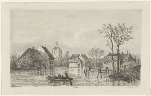Flooding at Beesd, 1855