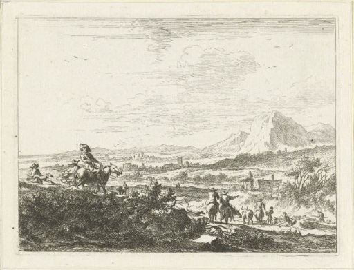 Landscape with riders