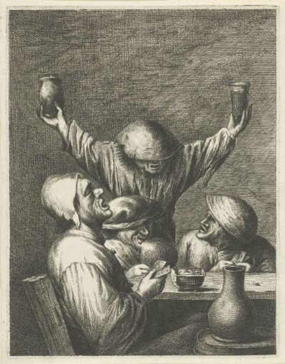 Tavern interior with peasants