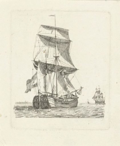 Merchant Hoeker with One Mast