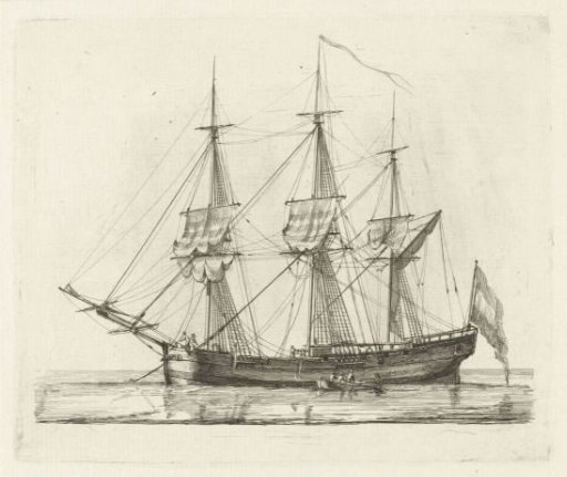 Three-masted Ship at Anchor