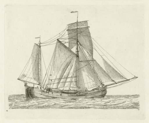Two-masted Ship with a Boat on Board