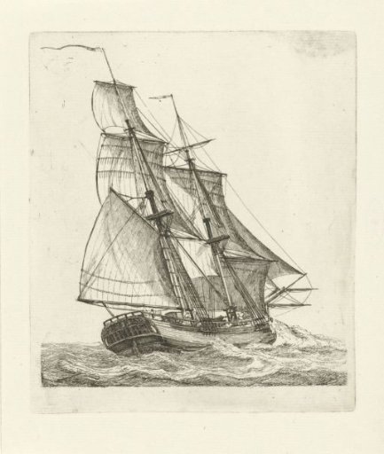 Two-master on high waves