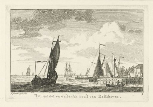View of the Middle and Western Harbor Head of Delfshaven