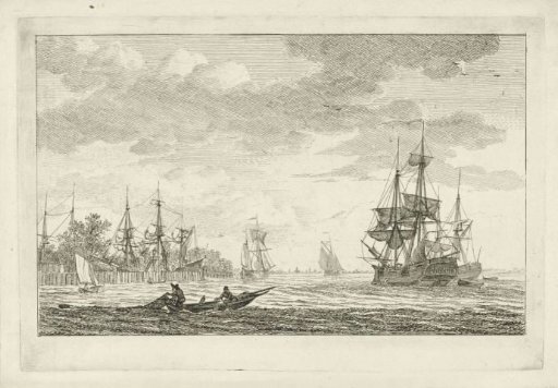View of the Western Harbor Head of Schiedam
