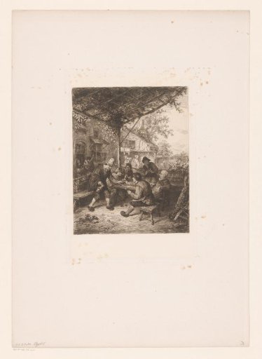 Company of Card Players Under a Pergola