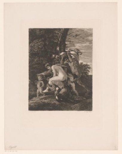 Bacchanals in a Wooded Landscape