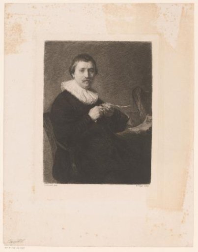 Portrait of an Unknown Man Sharpening His Quill