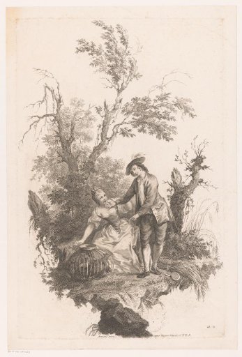 Man and woman with a basket of poultry
