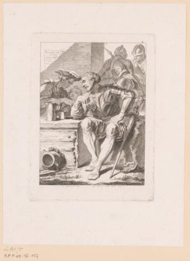 Soldier Seated at a Table
