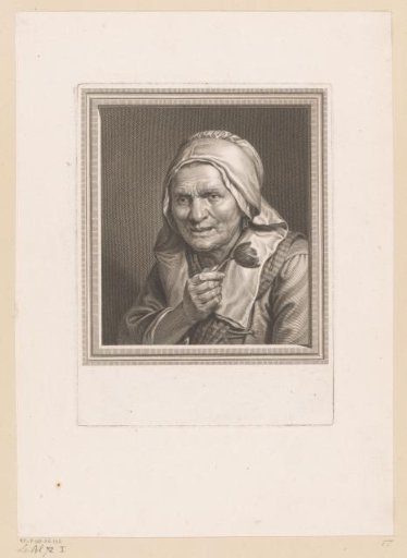 Old Woman with a Tulip in Her Hand