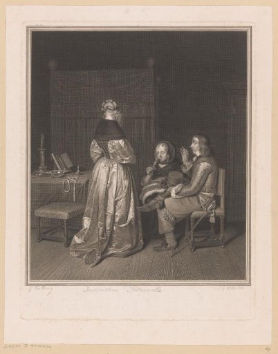 Man and Two Women in an Interior