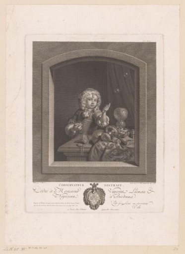 Boy Blowing Soap Bubbles