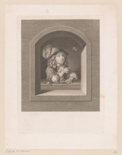 Boy Blowing Soap Bubbles