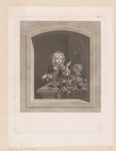 Boy Blowing Soap Bubbles