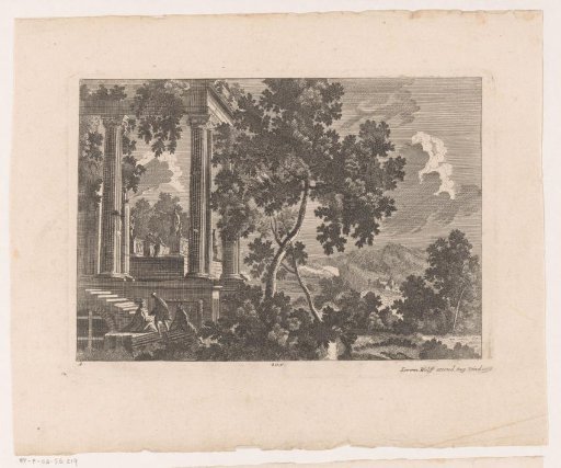 Landscape with a portico