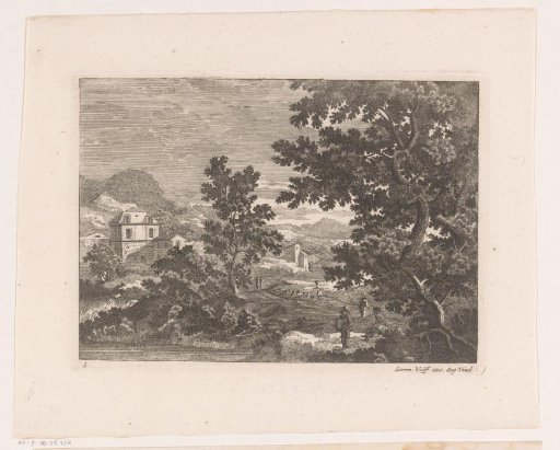 Landscape with a small waterfall