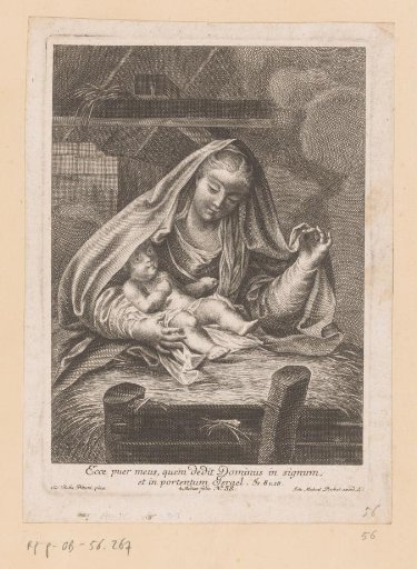 Virgin Mary with Child in a stable