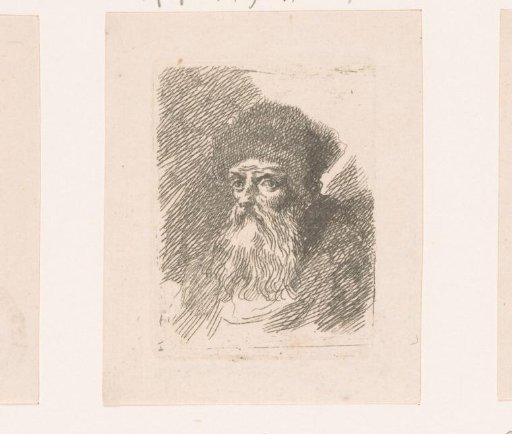 Head of a man with beard and cap