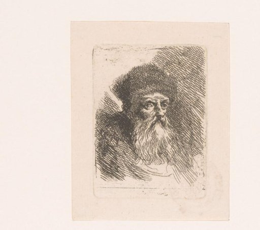 Head of a man with beard and cap