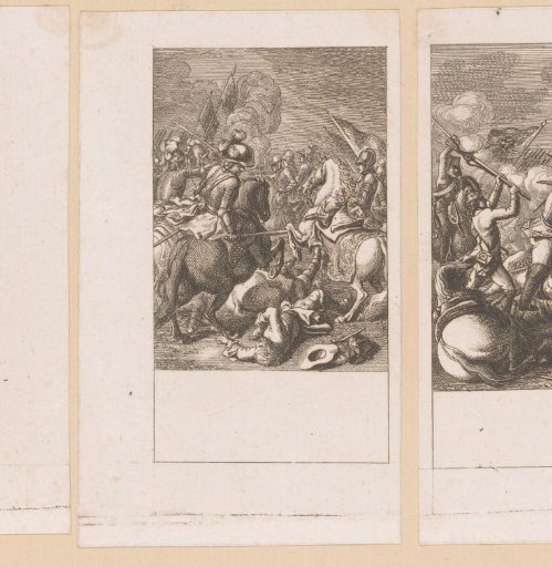 Battle of soldiers on horseback