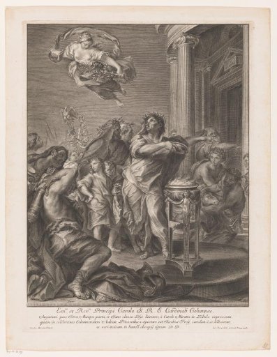 Emperor Augustus offers a sacrifice at the temple of Janus