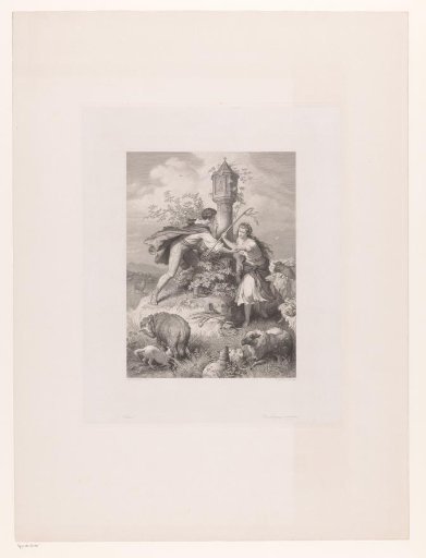 The Little Heath Rose pursued by a shepherd boy