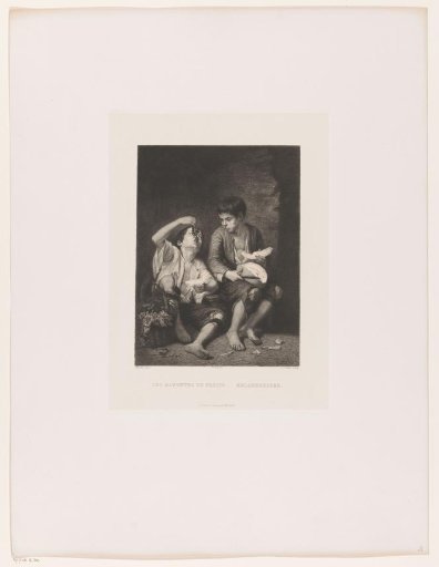 Two Boys Eating Fruit