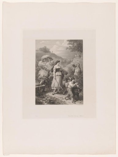 Dorothea with a Group of Travellers from Goethe's Hermann und Dorothea