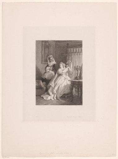 Eugenie Addressed by Her Maid While Holding Up a Military Decoration