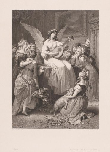 Children Watching Attentively as Mignon Plays the Lute