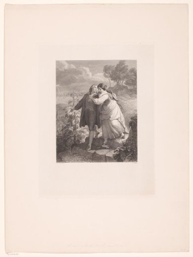 Hermann and Dorothea taking a walk by night