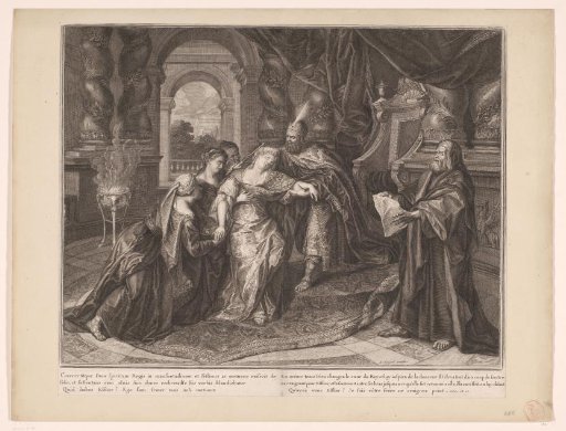 Esther faints before King Ahasuerus