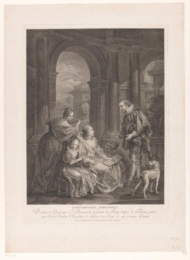 Colonnade with Seated Women and Standing Man