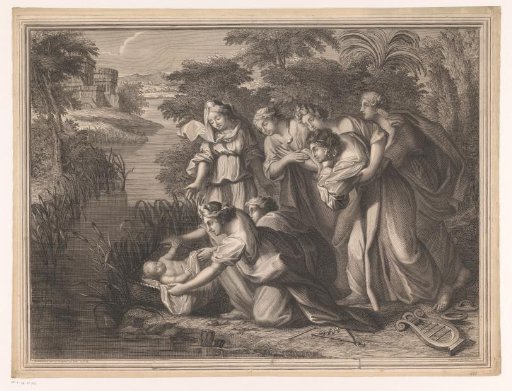 Moses is found by the daughter of the Pharaoh