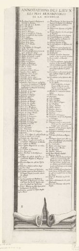 Siege of La Rochelle, September 1627–October 1628 (text, lower left part)