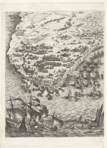 Siege of La Rochelle, September 1627–October 1628 (central map, lower left section)