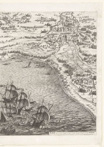Siege of La Rochelle, September 1627–October 1628 (central map, lower right section)