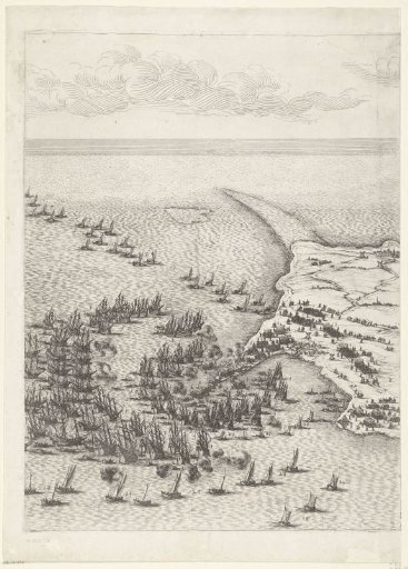 Siege of Saint Martin on the Île de Ré, July–November 1627 (central map, upper left section)