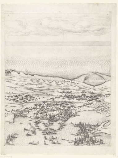 Siege of Saint Martin on the Île de Ré, July–November 1627 (central map, upper middle section)