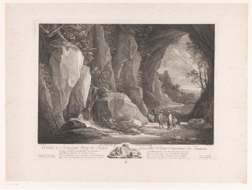 Grotto with a Fortune Teller by a Waterfall