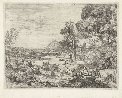 Shepherd and shepherdess in conversation