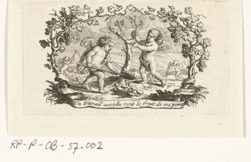 Putti working in the fields