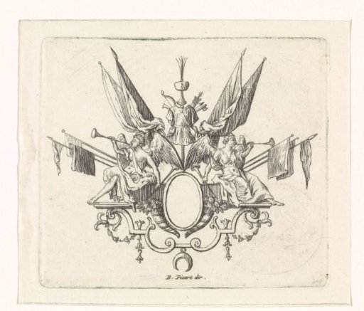 Coat of arms trophy with Fame