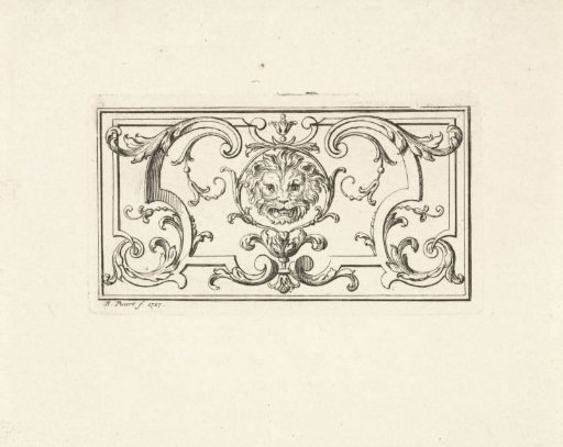 Ornament with a lion's head