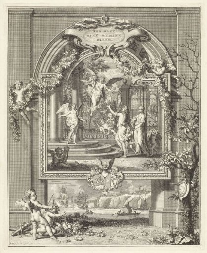 Allegorical representation on the occasion of the marriage of Abraham Bruyn and Debora van Vollenhoven