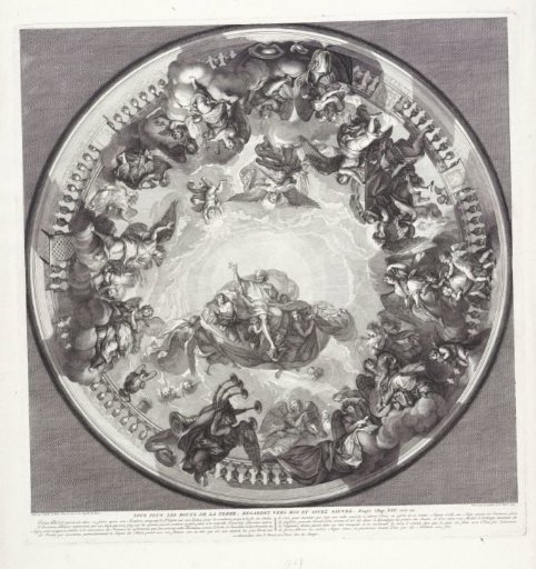Ceiling Painting with Christ Sending the Holy Spirit to Earth