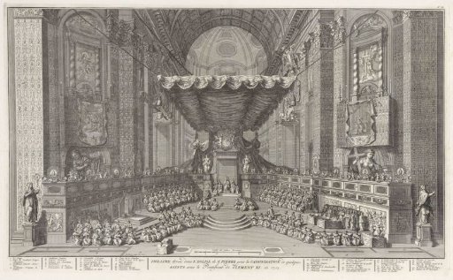 Canonization of Several Saints in St. Peter's, Rome, 1712