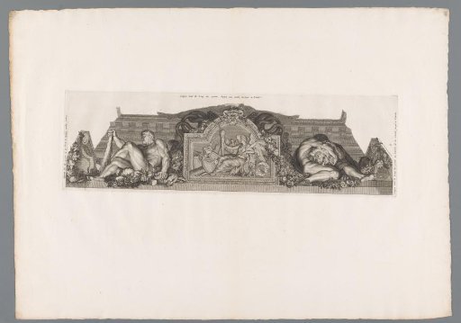 Relief flanked by Hercules with the Lernaean hydra and Hercules with the Nemean lion